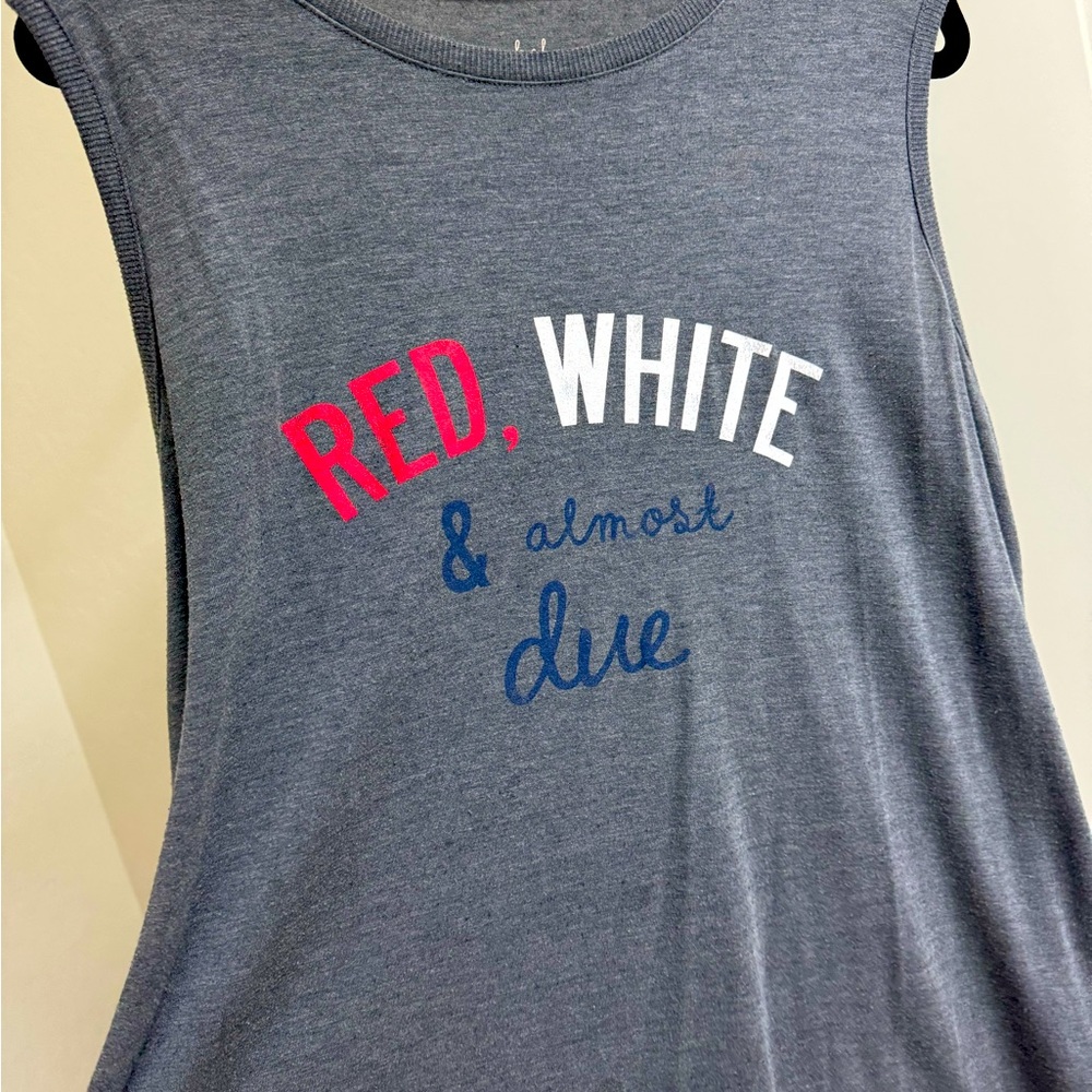 Maternity Red White & Almost Due tank .  Only wore once